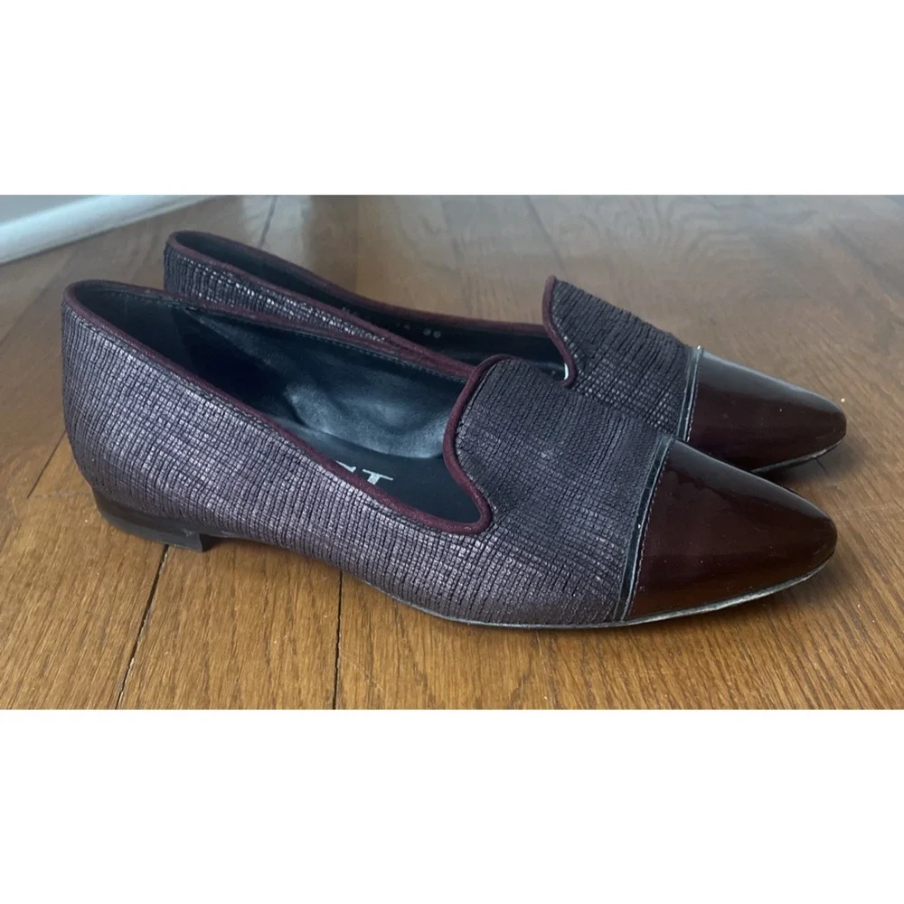 AGL‎ Loafer Flats 36 6 Burgundy Cap Toe
